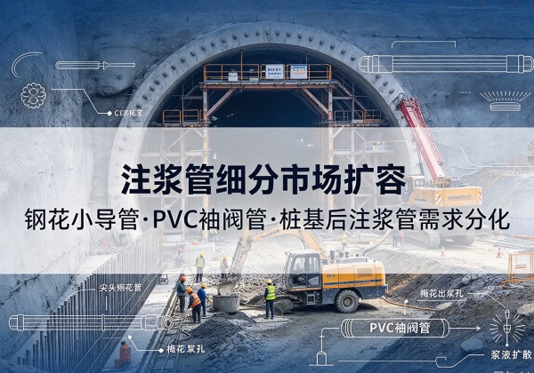 舟曲注浆管细分市场扩容，隧道钢花小导管、PVC 袖阀管、桩基后注浆管需求分化